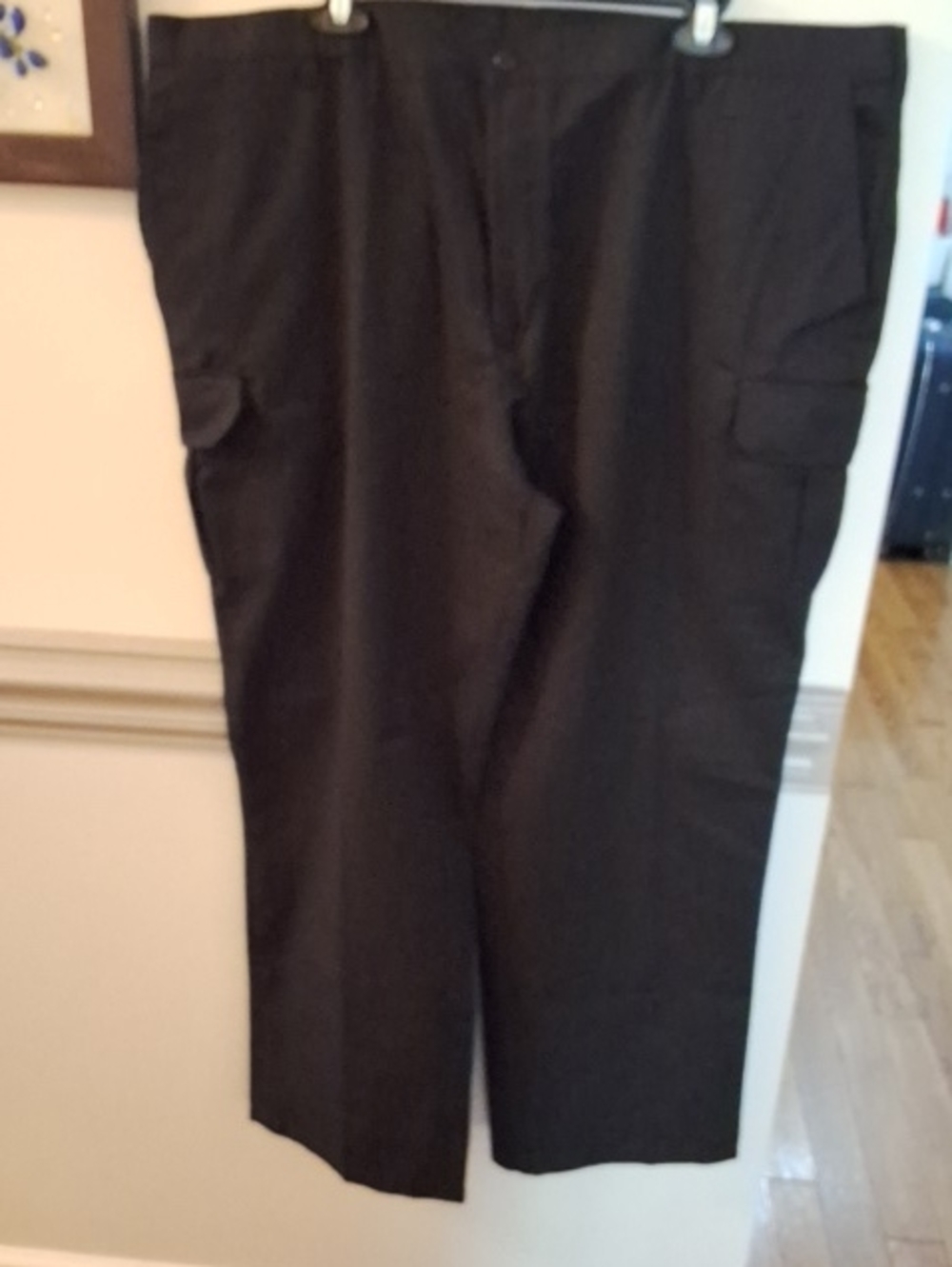 Men's Black Cargo Pants with Side Pockets...